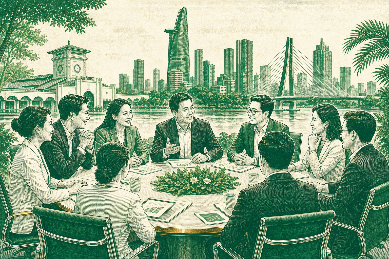 Đại diện doanh nghiệp gặp gỡ và kết nối trong cộng đồng Tây Sơn